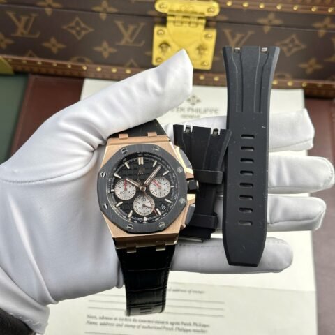 Audemars Piguet Replica Watch Royal Oak Offshore Chronograph 26420 Rose Gold APP Factory 43mm - Replica Luxury