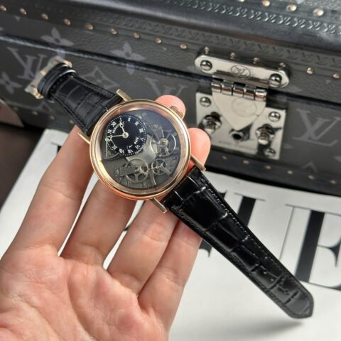 Breguet Tradition 7057 Copies Watches Leather Strap Black ZF Factory 40mm - Đồng Hồ Replica 1:1