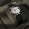 Cartier Ballon Bleu Replica 1:1 Watch White Dial Leather Strap 36mm - Đồng Hồ Replica 1:1