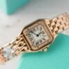 Cartier Panthere Replica Watch Rose Gold With Diamond Bezel 22mm - Đồng Hồ Replica 1:1