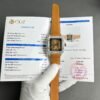 Cartier Santos Dial Brown Replica Watches Custom Diamonds Moissanite BV Factory 39.8mm - Đồng Hồ Replica 1:1