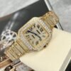 Cartier Santos Replica 1:1 Watch With Stone BV Factory 39.8mm - Đồng Hồ Replica 1:1