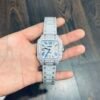 Cartier Santos Replica Watch Full CZ Metal Wire 39.8mm - Đồng Hồ Replica 1:1