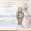 Cartier Santos Replica Watch With Full Diamond Moissanite Hong Kong 35mm - Đồng Hồ Replica 1:1