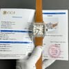 Cartier Santos White Dial Replica Watch Custom Diamonds Moissanite BV Factory 39.8mm - Đồng Hồ Replica 1:1