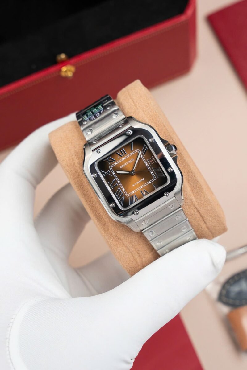 Cartier Santos WSA0065 Replica Watch Women Dial Brown BV Factory 35mm - Đồng Hồ Replica 1:1