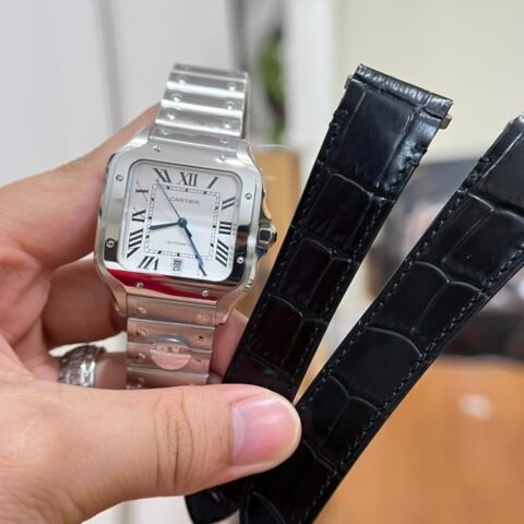 Cartier Santos WSSA0018 Replica 1:1 Watch White Dial 39.8mm - Đồng Hồ Replica 1:1