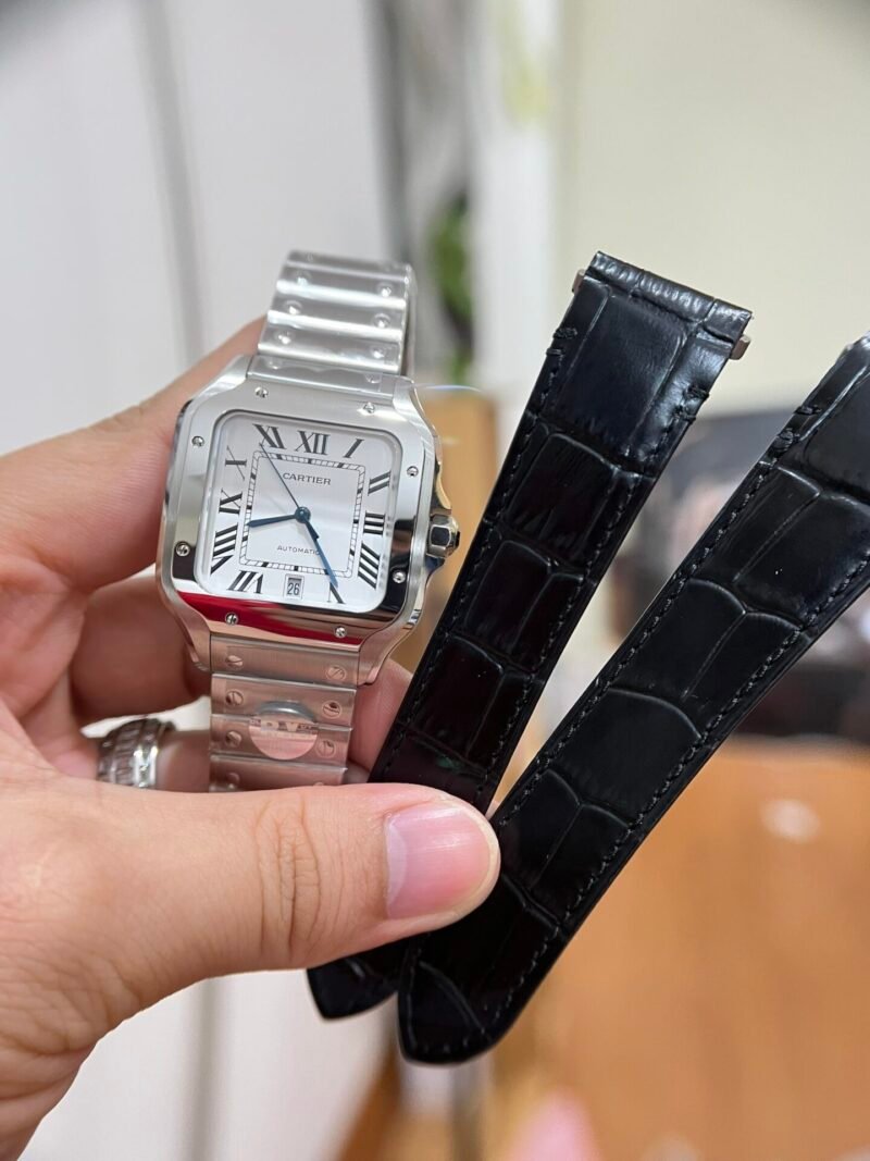 Cartier Santos WSSA0018 Replica 1:1 Watch White Dial 39.8mm - Đồng Hồ Replica 1:1