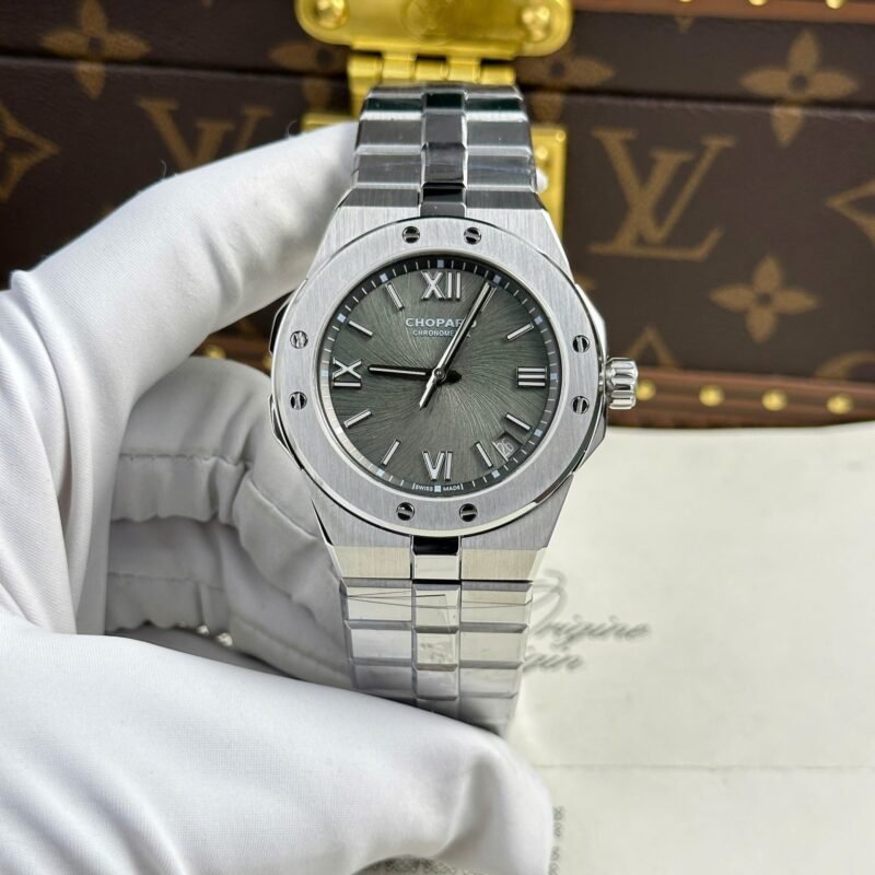 Chopard Alpine Eagle Replica Watch Gray Dial Metal Wire GH Factory 41mm - Đồng Hồ Replica 1:1