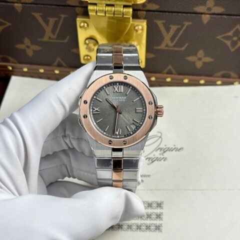 Chopard Alpine Eagle Replica Watches Demi Rose Gold GH Factory 41mm - Đồng Hồ Replica 1:1
