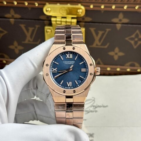Chopard Alpine Eagle Rose Gold Replica Watch Dial Blue GH Factory 41mm - Đồng Hồ Replica 1:1