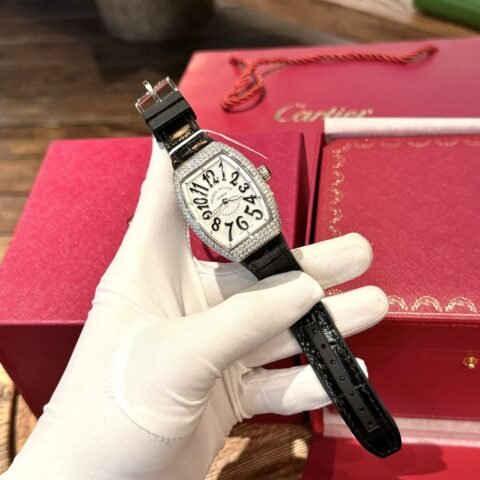 Franck Muller V32 Best Replica Watch Custom Diamonds Moissanite Hong Kong 36mm - Đồng Hồ Replica 1:1
