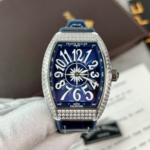 Franck Muller V32 Replica Watch Blue Dial ABF Factory 36mm - Đồng Hồ Replica 1:1