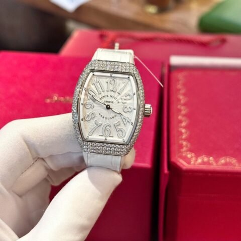 Franck Muller V32 Replica Watch Custom Diamonds Moissanite Hong Kong 36mm - Đồng Hồ Replica 1:1