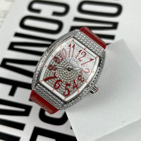 Franck Muller V32 Replica Watch Red Dial Rubber Strap ABF Factory 36mm - Đồng Hồ Replica 1:1