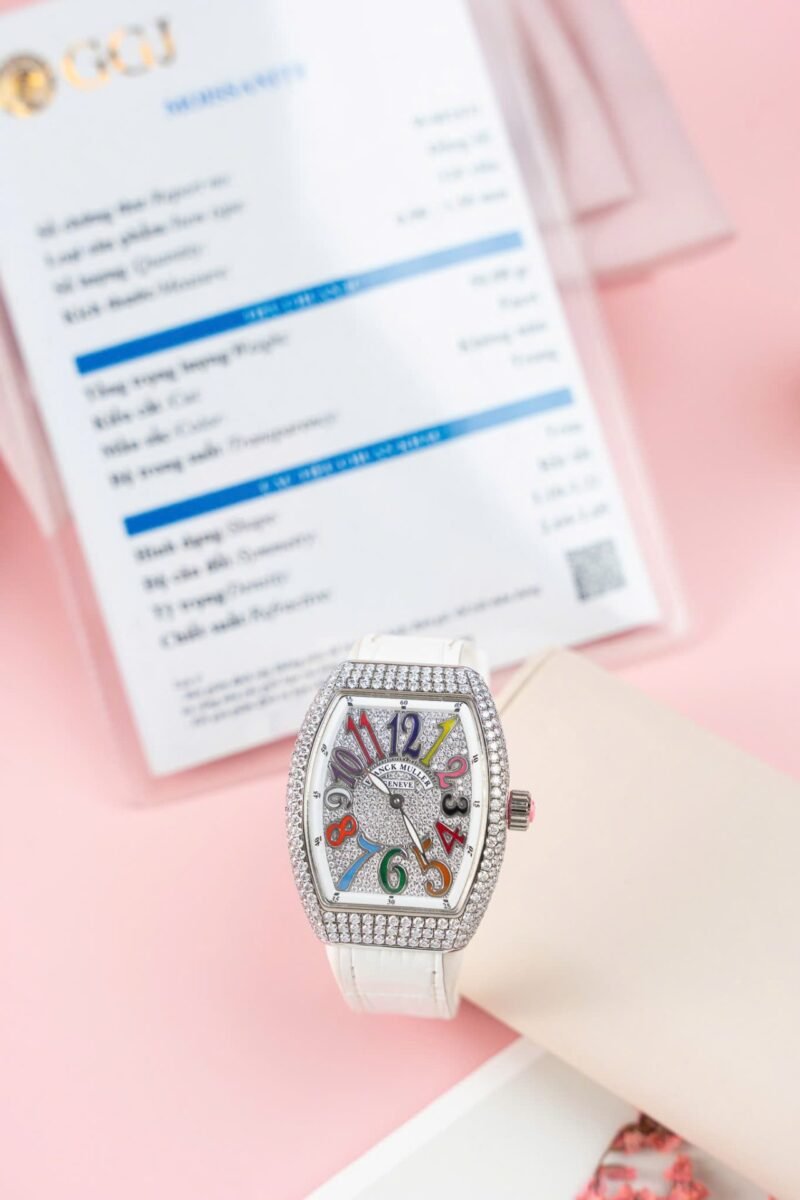 Franck Muller V32 Replica Watches Custom Diamonds Moissanite ABF Factory 36mm - Đồng Hồ Replica 1:1