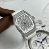 Franck Muller V32 Women's Replica Watch Full White Diamonds ABF 36mm - Đồng Hồ Replica 1:1