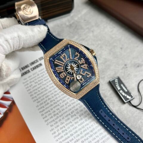 Franck Muller V45 Best Replica Watch Blue Dial ABF Factory 45mm - Đồng Hồ Replica 1:1