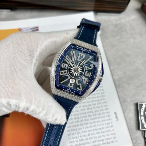 Franck Muller V45 Blue Dial Replica Watch Rubber Strap ABF Factory 45mm - Đồng Hồ Replica 1:1