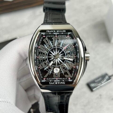 Franck Muller V45 Replica 1:1 Watch Black Leather Strap ABF Factory 45mm - Đồng Hồ Replica 1:1