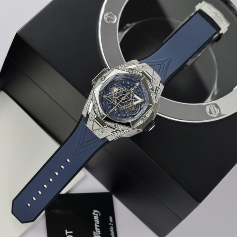 Hublot Big Bang Sang Bleu II Fake Watch Blue HB Factory 44mm - Đồng Hồ Replica 1:1