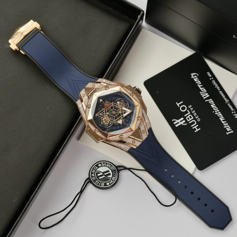 Hublot Big Bang Sang Bleu II King Gold Fake Watch Blue HB Factory 44mm - Đồng Hồ Replica 1:1