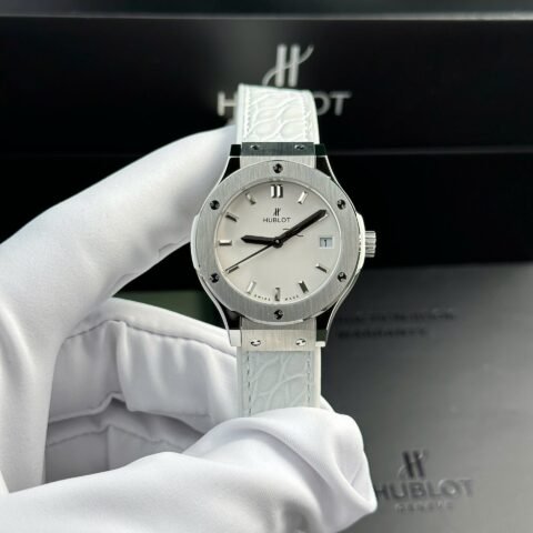 Hublot Classic Fusion Fake Watch Womens White HB Factory 33mm - Đồng Hồ Replica 1:1
