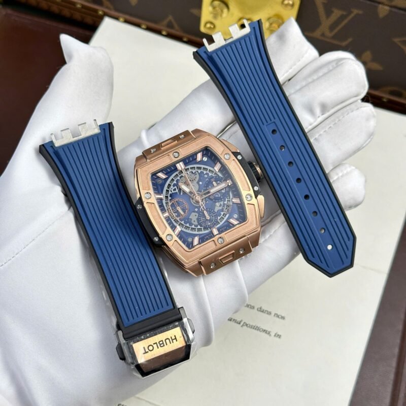 Hublot Spirit Of Big Bang King Gold Replica 11 Watch Dial Blue BBF Factory 42mm - Đồng Hồ Replica 1:1