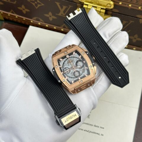 Hublot Spirit Of Big Bang King Gold Replica Watches Dial Gray BBF Factory 42mm - Đồng Hồ Replica 1:1