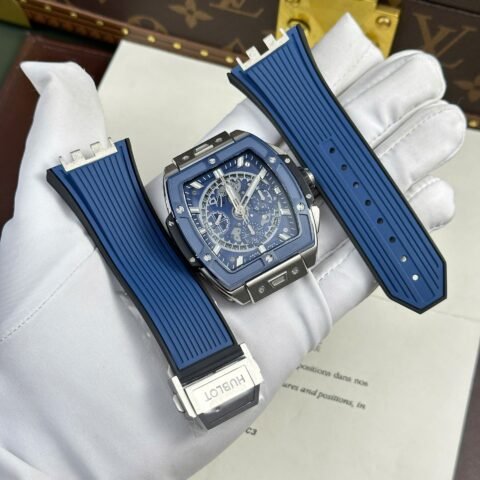 Hublot Spirit Of Big Bang Titanium Replica Watch Bezel Blue BBF Factory 42mm - Đồng Hồ Replica 1:1