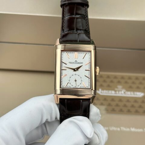 Jaeger LeCoultre Copies Watch Master Reverso Tribute Small Seconds 2 Dial White And Gray 28.3x47mm - Đồng Hồ Replica 1:1