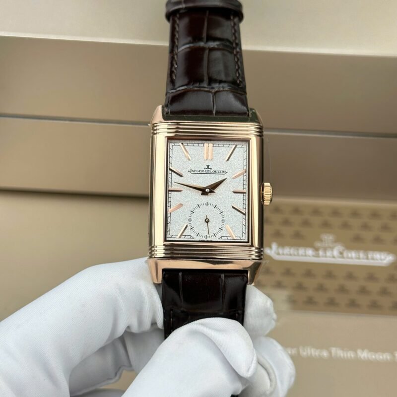 Jaeger LeCoultre Copies Watch Master Reverso Tribute Small Seconds 2 Dial White And Gray 28.3x47mm - Đồng Hồ Replica 1:1