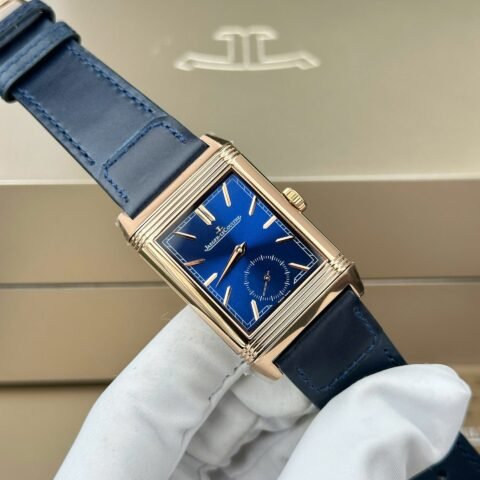 Jaeger LeCoultre Replica Watch Master Reverso Tribute Small Seconds 2 Dial Blue And White 28.3x47mm - Đồng Hồ Replica 1:1