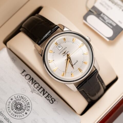Longines Replica Watch Conquest Heritage L1.645.4.75.4 Leather Strap 40mm - Đồng Hồ Replica 1:1