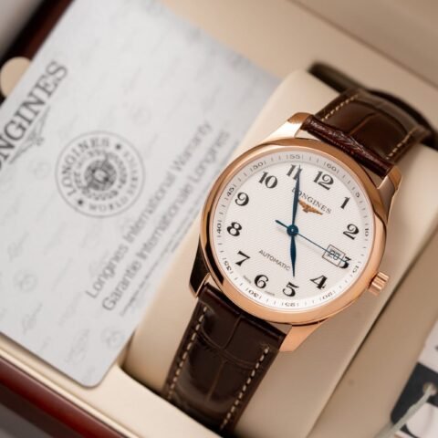 Longines Replica Watch Master Collection L2.628.5.78.7 White Dial Leather Strap 38.5mm - Đồng Hồ Replica 1:1