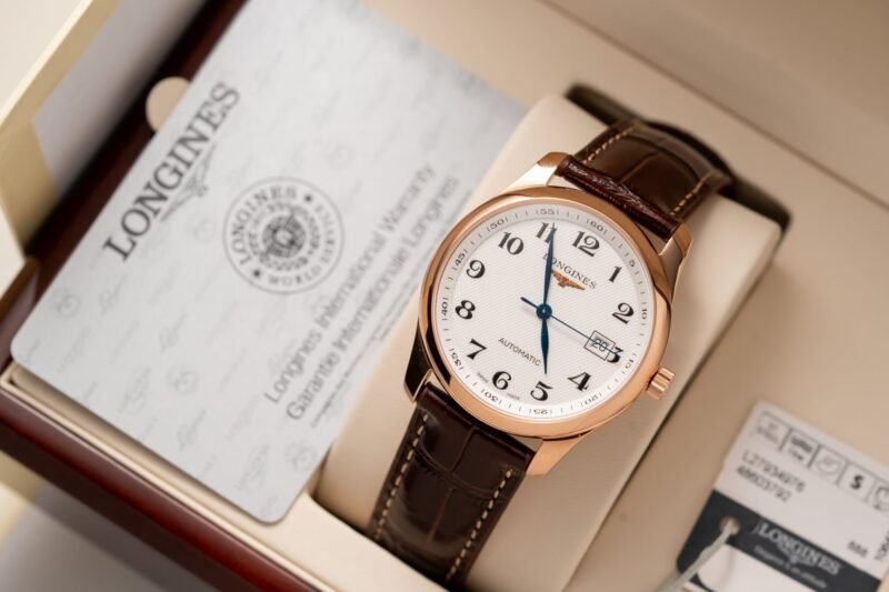 Longines Replica Watch Master Collection L2.628.5.78.7 White Dial Leather Strap 38.5mm - Đồng Hồ Replica 1:1