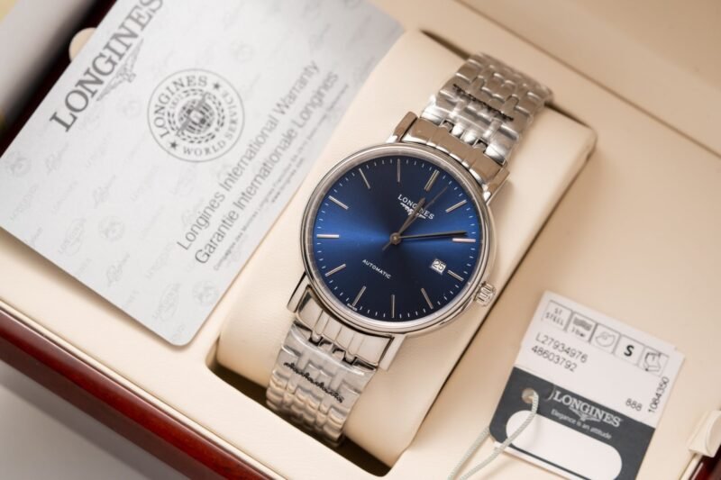 Longines Replica Watches Lyre L4.961.4.92.6 Blue Dial Metal Wire 40mm - Đồng Hồ Replica 1:1