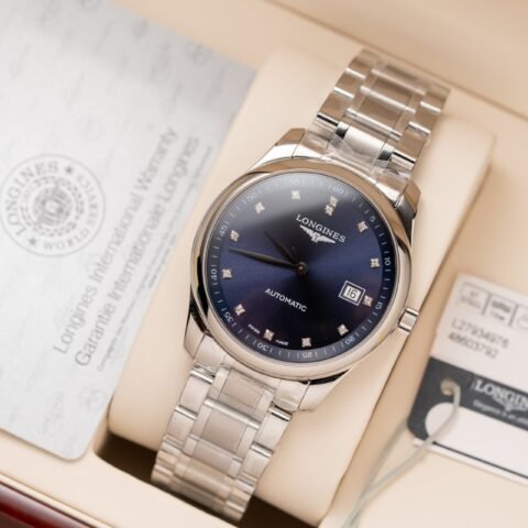 Longines Replica Watches Lyre L4.961.4.92.6 Blue Dial Metal Wire 40mm - Đồng Hồ Replica 1:1