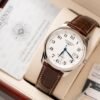 Longines Replica Watches Master Collection L2.628.5.78.7 White Dial Leather Strap 38.5mm - Đồng Hồ Replica 1:1
