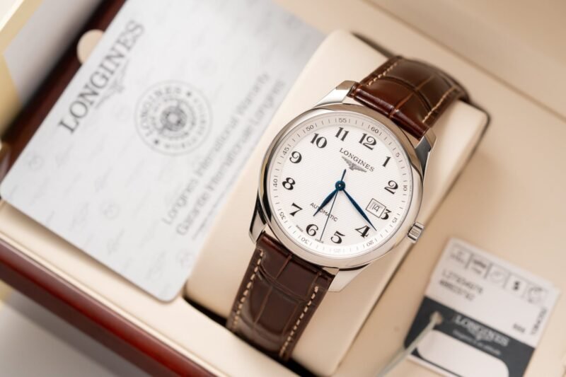 Longines Replica Watches Master Collection L2.628.5.78.7 White Dial Leather Strap 38.5mm - Đồng Hồ Replica 1:1