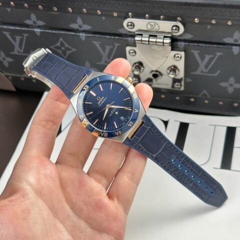 Omega Constellation Best Replica Watch Bezel Ceramic Blue VS Factory 41mm - Đồng Hồ Replica 1:1