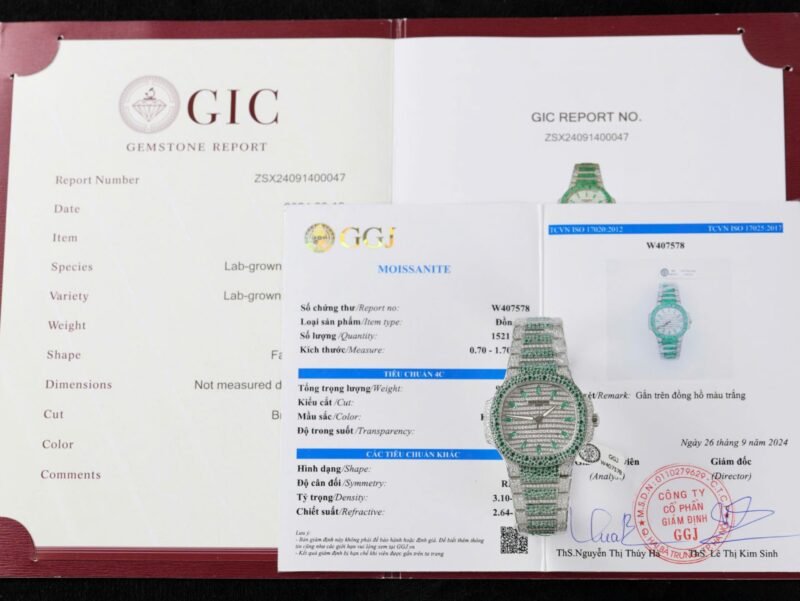 Patek Philippe Best Copies Watch Nautilus 7118 Custom Diamonds Moissanite Hong Kong 35.2mm - Đồng Hồ Replica 1:1