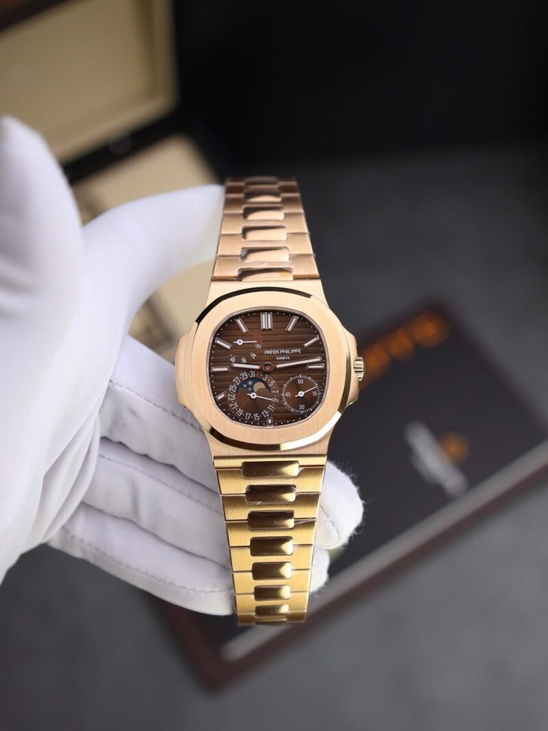 Patek Philippe Nautilus 5712R Replica Watch Dial Brown PPF Factory 40mm - Đồng Hồ Replica 1:1