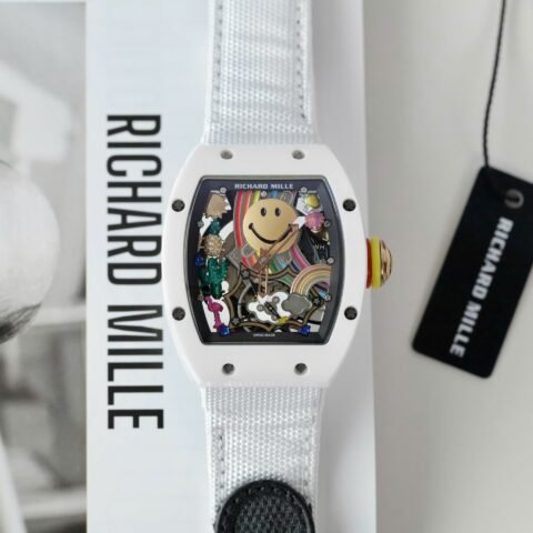 Richard Mille Best Fake Watch RM88 Smiley White Ceramic 42mm - Đồng Hồ Replica 1:1