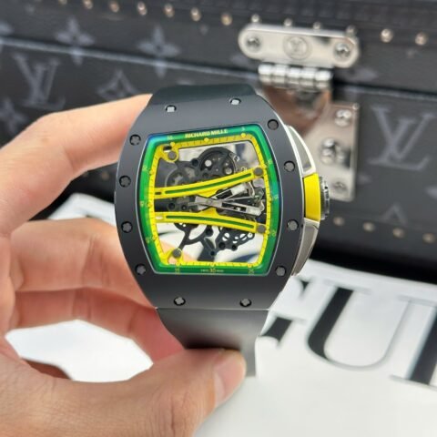 Richard Mille Copies Watch RM61-01 Manual Winding Yohan Blake Ceramic Black ZF 42.7×50.23mm - Đồng Hồ Replica 1:1