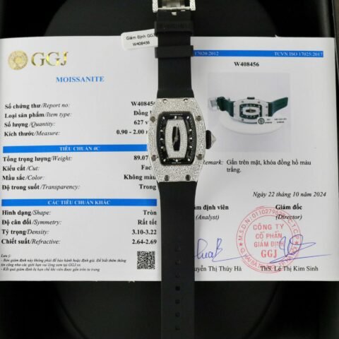 Richard Mille RM007 Best Replica Watch Moissanite Diamonds Custom 36mm - Đồng Hồ Replica 1:1