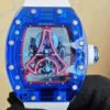 Richard Mille RM52-03 Paris Saint-Germain Tourbillon Replica Watch Bark Sapphire Blue 40x48mm - Đồng Hồ Replica 1:1