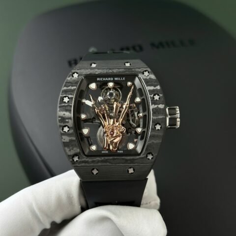 Richard Mille RM66 Flying Tourbillon Carbon Best Replica Watch 42.7x49.9mm - Đồng Hồ Replica 1:1