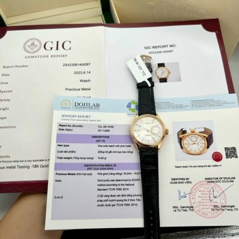 Rolex Cellini Date 50515 Gold Wrapped Replica Watch Leather Strap 39mm - Đồng Hồ Replica 1:1
