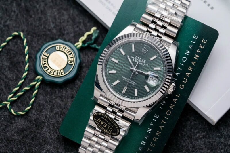 Rolex DateJust 126334 Replica Watch Green Dial Jubilee Strap Clean 41mm - Đồng Hồ Replica 1:1